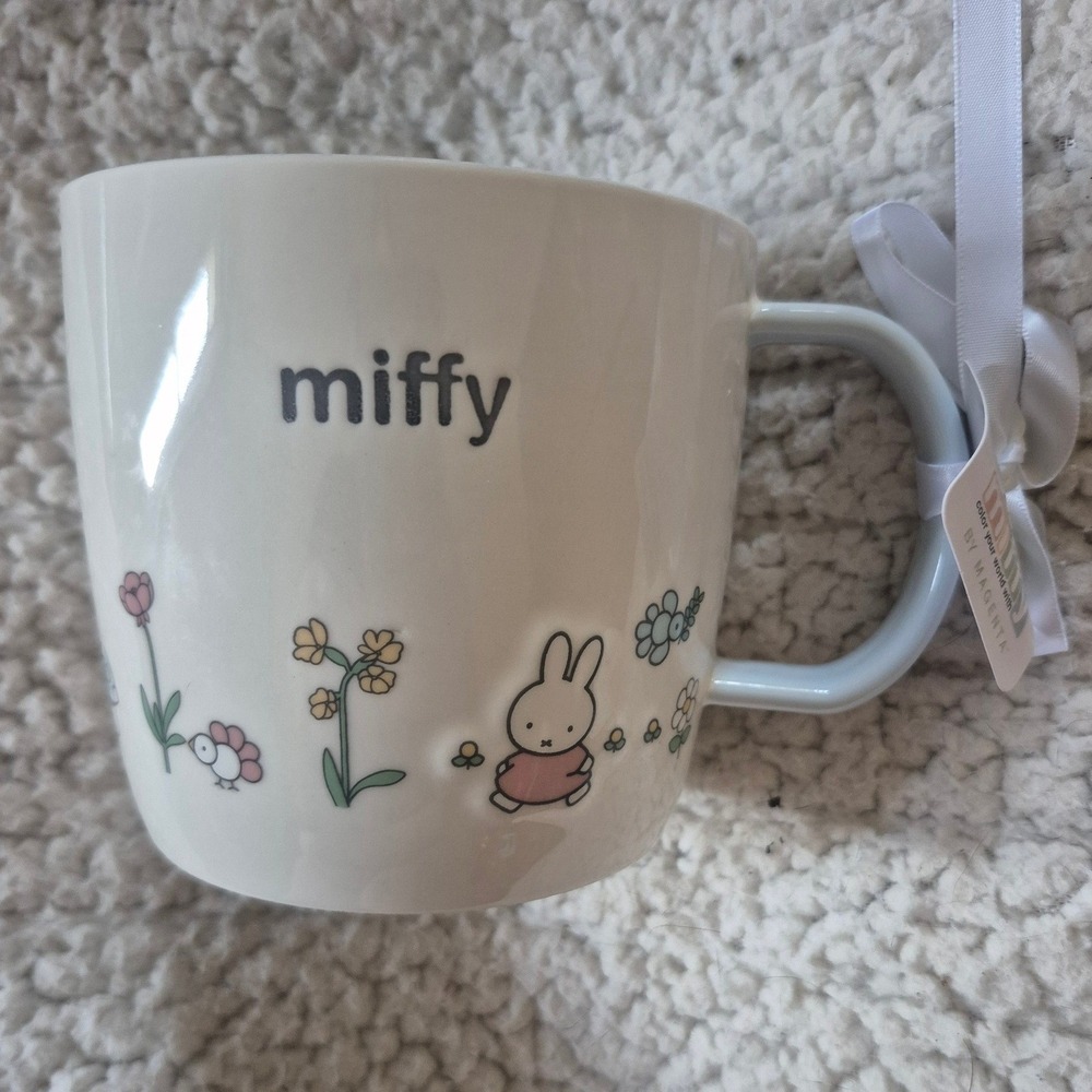 Miffy by Magenta Ceramic‎ Coffee Mug Dick Bruna Flowers Mushroom